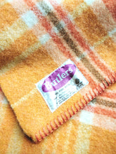 Load image into Gallery viewer, Melon and Orange SINGLE Bright Retro New Zealand Wool Blanket
