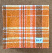 Load image into Gallery viewer, Retro Orange, Gold, Cream KING SINGLE Pure Wool Blanket (1 of 2)