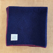 Load image into Gallery viewer, Dark Navy DOUBLE Pure Wool Blanket