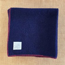 Load image into Gallery viewer, Dark Navy DOUBLE Pure Wool Blanket