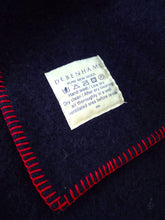 Load image into Gallery viewer, Dark Navy DOUBLE Pure Wool Blanket