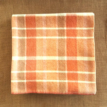 Load image into Gallery viewer, Retro Orange, Gold, Cream LARGE KING SINGLE/DOUBLE Pure Wool Blanket