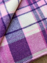 Load image into Gallery viewer, Bright Pink/Purple KING SINGLE Wool Blanket Kaiapoi Woollen Mills