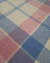 Load image into Gallery viewer, Soft Pink & Blue SINGLE New Zealand Wool Blanket