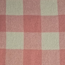 Load image into Gallery viewer, Pink & Cream Check SINGLE New Zealand Wool Blanket