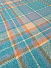 Load image into Gallery viewer, Brights Orange and Turquoise SINGLE New Zealand Wool Blanket