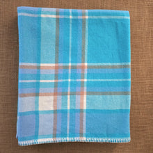 Load image into Gallery viewer, Brights Orange and Turquoise SINGLE New Zealand Wool Blanket