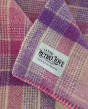 Load image into Gallery viewer, Fuchsia, Violet, Pink & Cream SINGLE New Zealand Wool Blanket