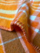 Load image into Gallery viewer, Retro Orange, Gold, Cream KING SINGLE Pure Wool Blanket (1 of 2)