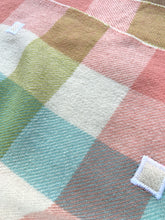 Load image into Gallery viewer, Soft Pastel Check SINGLE Lightweight New Zealand Wool Blanket