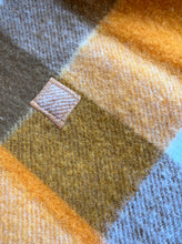Load image into Gallery viewer, Extra Bright Golds & Brown SINGLE New Zealand Wool Blanket
