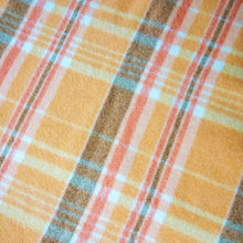 Load image into Gallery viewer, Melon and Orange SINGLE Bright Retro New Zealand Wool Blanket