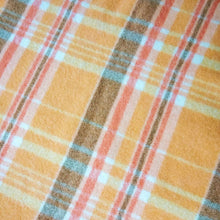 Load image into Gallery viewer, Melon and Orange SINGLE Bright Retro New Zealand Wool Blanket
