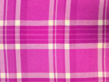 Load image into Gallery viewer, Magenta and Cream Check DOUBLE New Zealand Wool Blanket