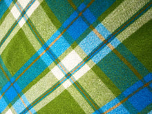 Load image into Gallery viewer, Fresh Retro Favourite Turquoise and Green KING SINGLE New Zealand Wool Blanket
