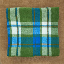 Load image into Gallery viewer, Fresh Retro Favourite Turquoise and Green KING SINGLE New Zealand Wool Blanket
