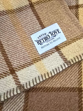 Load image into Gallery viewer, Buttery tans and brown DOUBLE New Zealand wool blanket