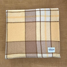Load image into Gallery viewer, Buttery tans and brown DOUBLE New Zealand wool blanket