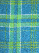 Load image into Gallery viewer, Another Fresh Retro Favourite Teal, Emerald and Olive SINGLE blanket.  New Zealand Wool