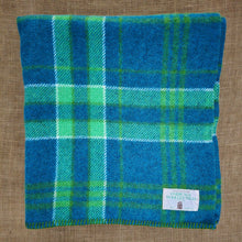 Load image into Gallery viewer, Another Fresh Retro Favourite Teal, Emerald and Olive SINGLE blanket.  New Zealand Wool