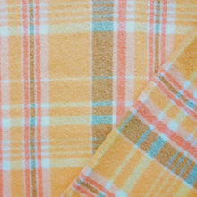 Load image into Gallery viewer, Melon and Orange SINGLE Bright Retro New Zealand Wool Blanket
