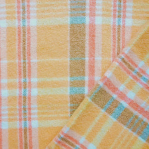 Melon and Orange SINGLE Bright Retro New Zealand Wool Blanket