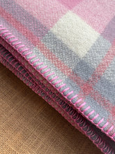 Load image into Gallery viewer, Sensational Pinks & Grey QUEEN Pure New Zealand Wool Blanket