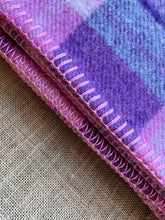 Load image into Gallery viewer, Bright Pink/Purple KING SINGLE Wool Blanket Kaiapoi Woollen Mills