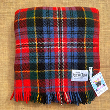 Load image into Gallery viewer, Thick Durable Blue & Red Tartan TRAVEL RUG New Zealand Wool Blanket