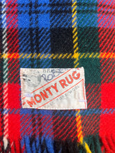 Load image into Gallery viewer, Blue & Red Tartan MONTY TRAVEL RUG New Zealand Wool Blanket