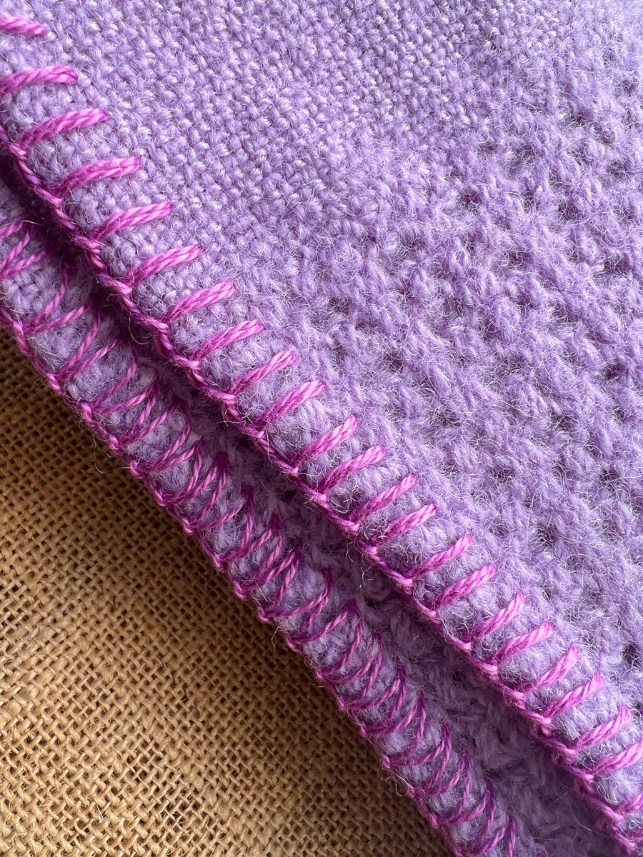 Lavender AIRCELL Onehunga SINGLE Pure Wool Blanket **Bargain** Fresh