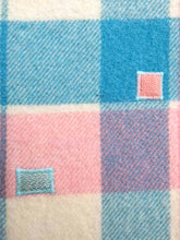 Load image into Gallery viewer, Soft Pink & Blue SINGLE New Zealand Wool Blanket