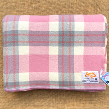 Load image into Gallery viewer, Sensational Pinks & Grey QUEEN Pure New Zealand Wool Blanket