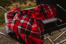 Load image into Gallery viewer, Adventure Awaits (New Wool): Black Sand Sunset TRAVEL RUG