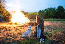 Load image into Gallery viewer, Adventure Awaits (New Wool) EVERGREEN Travel Rug NEW FOR SPRING SUMMER 2025