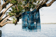 Load image into Gallery viewer, Adventure Awaits (New Wool): "Double Denim" TRAVEL RUG