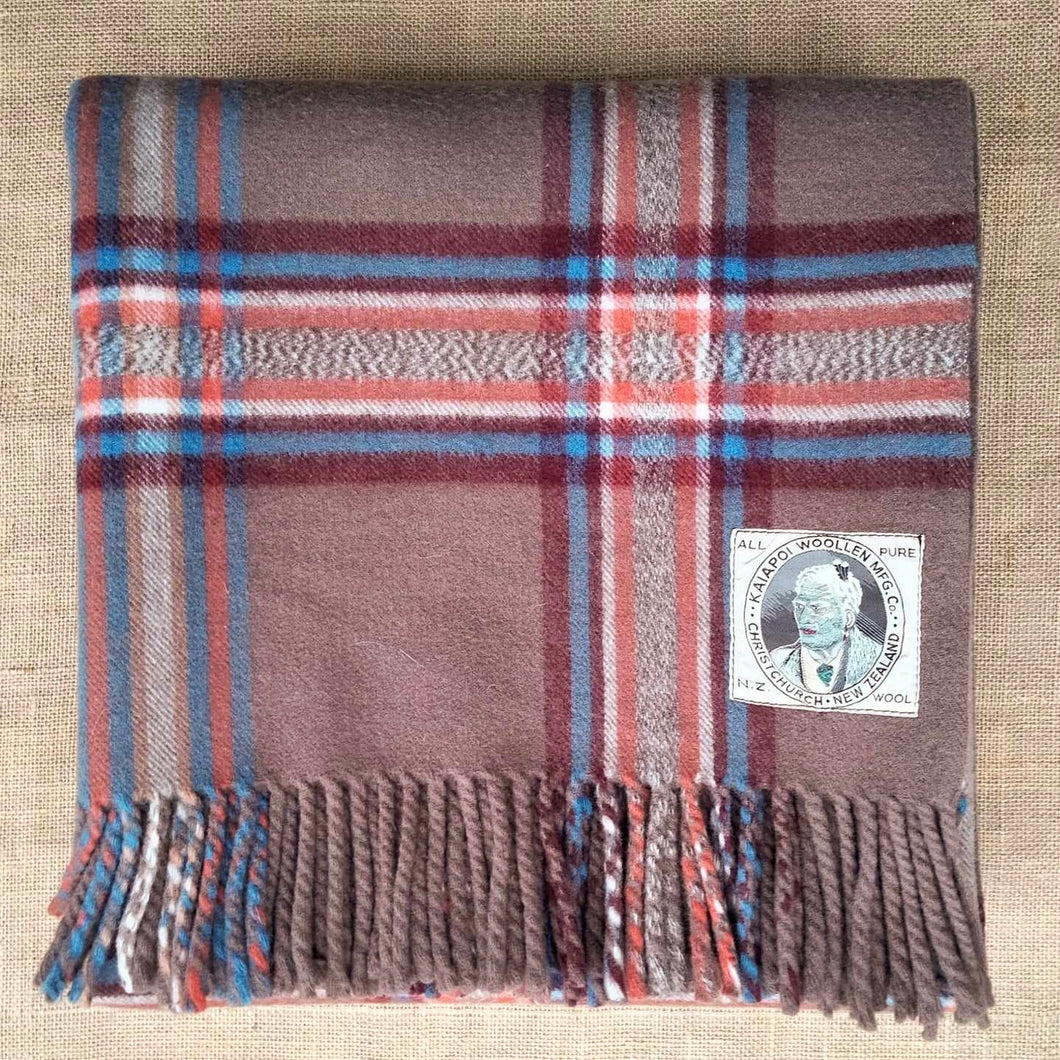 Exceptional Kaiapoi CAR RUG Collectible Wool Blanket with Maori Chief Label