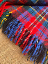 Load image into Gallery viewer, Blue & Red Tartan MONTY TRAVEL RUG New Zealand Wool Blanket