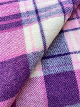 Load image into Gallery viewer, Bright Pink/Purple KING SINGLE Wool Blanket Kaiapoi Woollen Mills