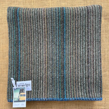 Load image into Gallery viewer, Blue Grey Multicolour Yarn Blanket SINGLE Campfire New Zealand Wool Blanket