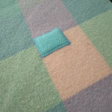 Load image into Gallery viewer, Pastel Check Onehunga Princess TIKI Label SINGLE NZ Wool Blanket