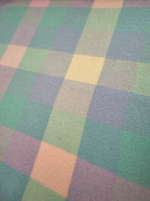 Load image into Gallery viewer, Pastel Check Onehunga Princess TIKI Label SINGLE NZ Wool Blanket