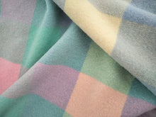 Load image into Gallery viewer, Pastel Check Onehunga Princess TIKI Label SINGLE NZ Wool Blanket
