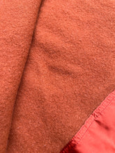 Load image into Gallery viewer, Rich Brick QUEEN Pure Wool Blanket with Satin Trim.
