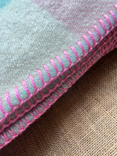 Load image into Gallery viewer, Check Pastel DOUBLE New Zealand Wool Blanket
