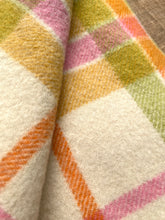 Load image into Gallery viewer, DREAMWARM with this Retro SINGLE Blanket in lovely spring colours.