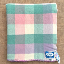 Load image into Gallery viewer, Kaiapoi Pastel Check SINGLE New Zealand Wool Blanket