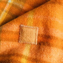 Load image into Gallery viewer, BOLD Retro Olive & Gold KING SINGLE Pure Wool Blanket