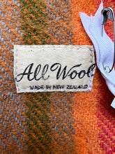 Load image into Gallery viewer, Bright orange stripe retro SINGLE New Zealand wool blanket