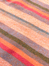 Load image into Gallery viewer, Bright orange stripe retro SINGLE New Zealand wool blanket